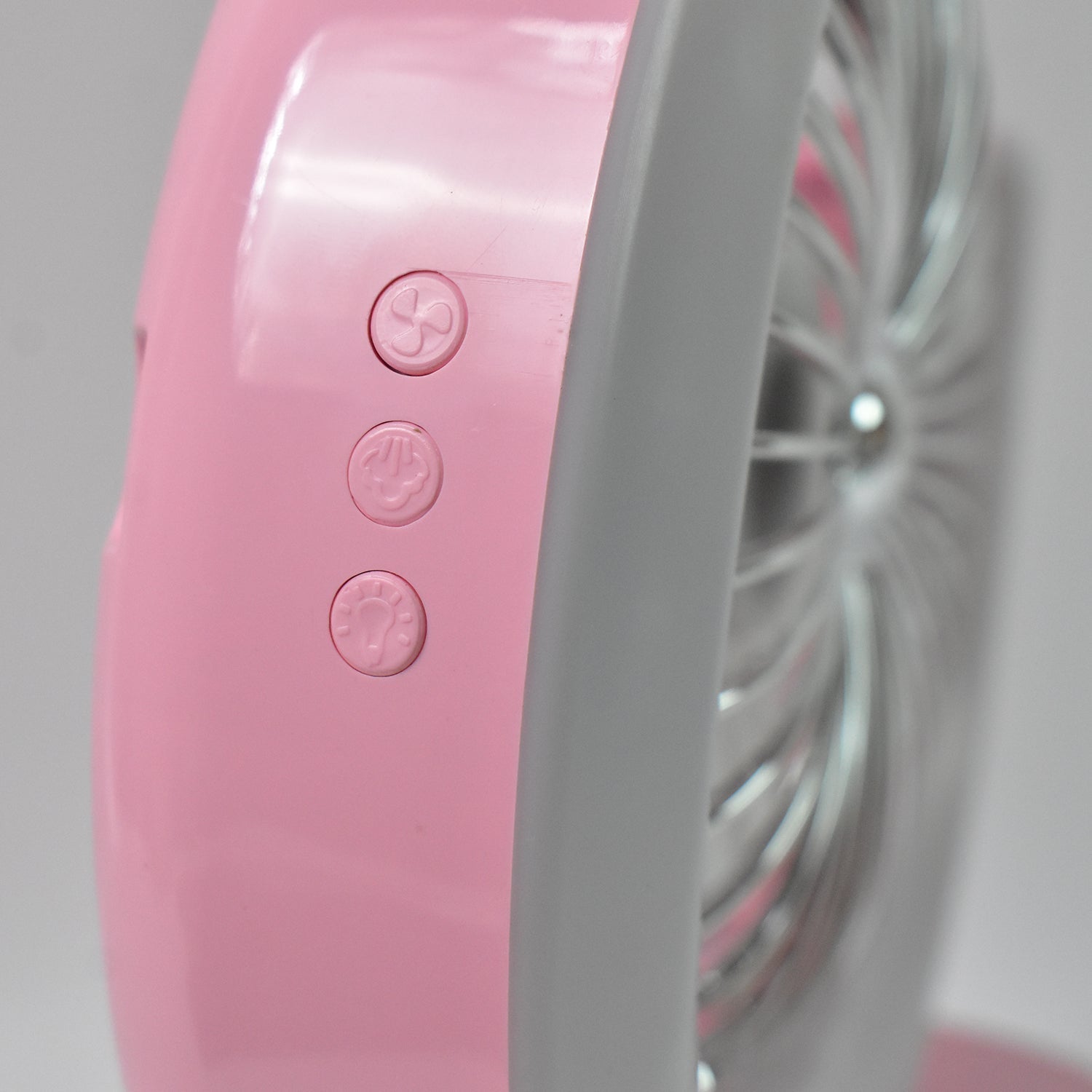 Airvanta fan displaying its multi-color LED ambient light feature.