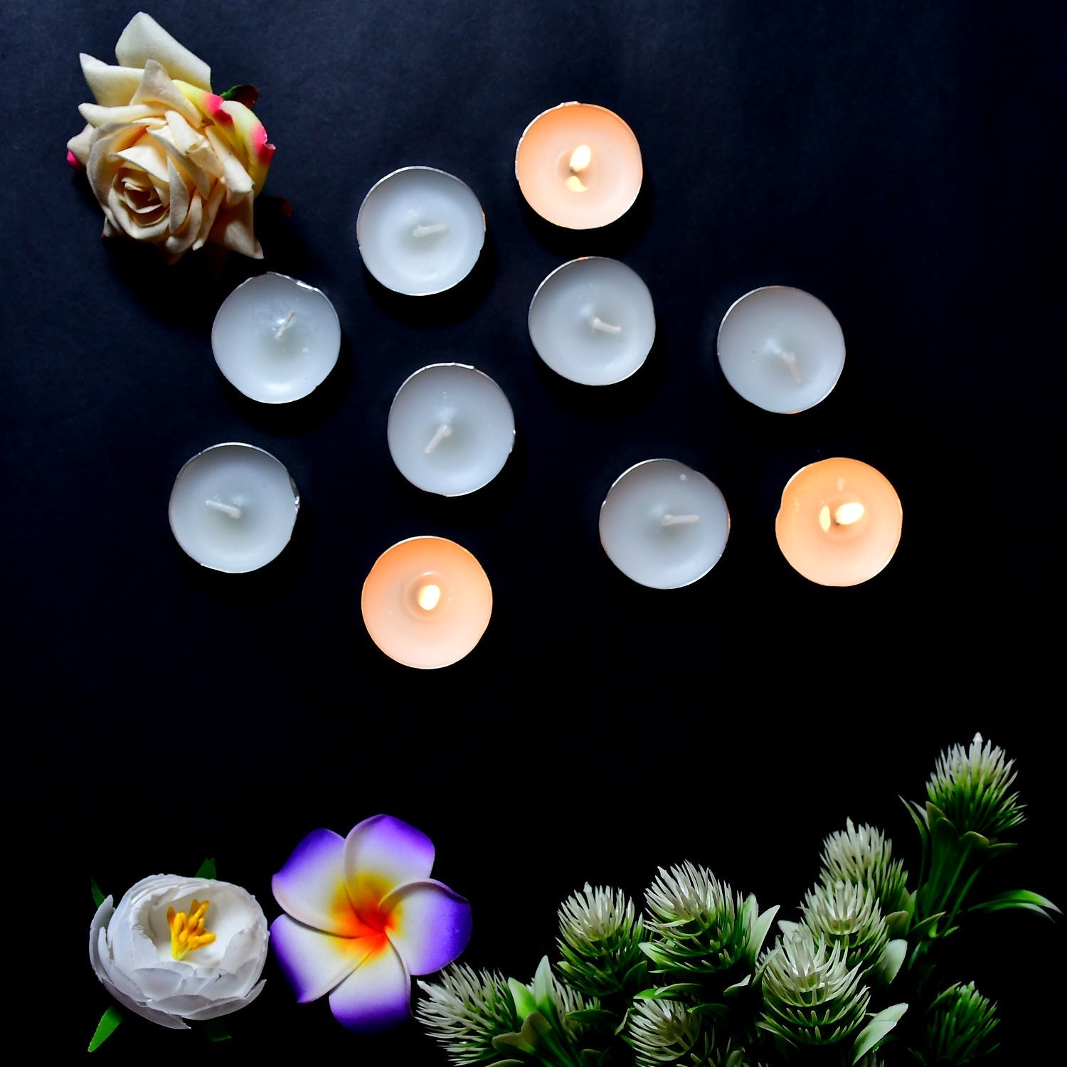 Brightly colored decorative candles, creating a cheerful atmosphere for home and festive occasions.