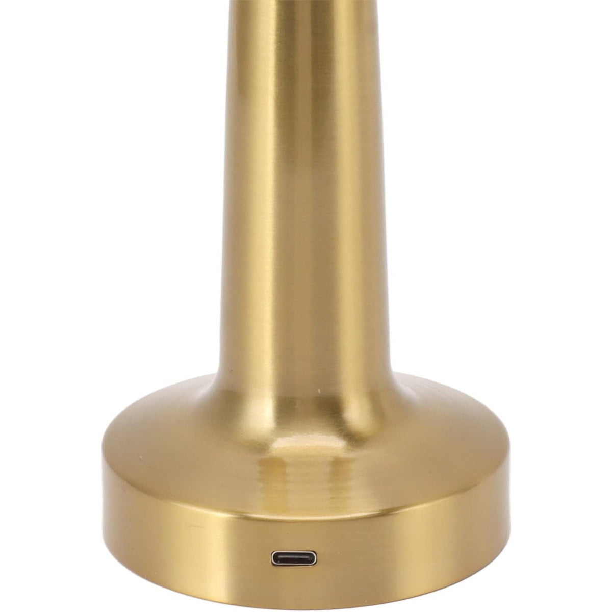 Detail of the USB rechargeable lamp's base, highlighting its non-slip silicone design.